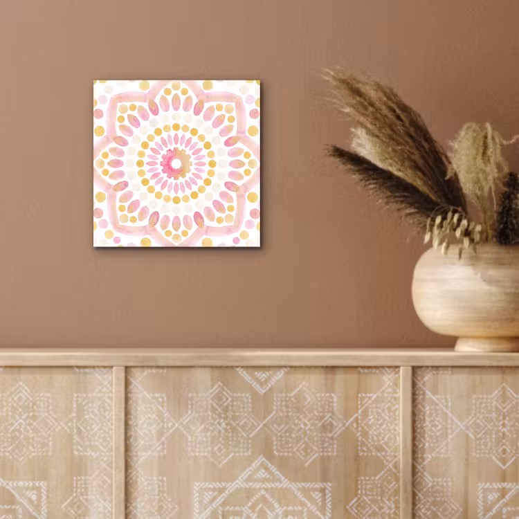 Aluminium schilderij - Abstract - Mandala - Kunst - Modern - Roze — 5