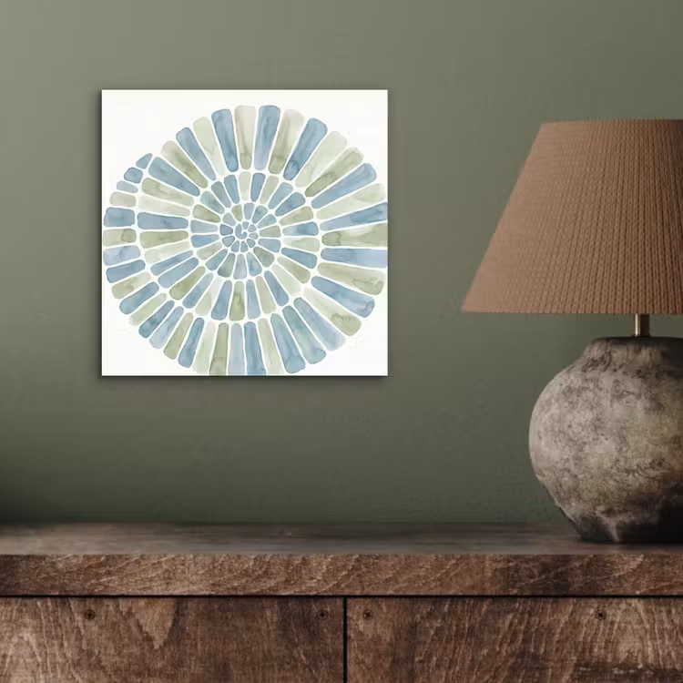 Aluminium schilderij - Abstract - Spiraal - Patroon - Modern - Blauw-Groen — 3
