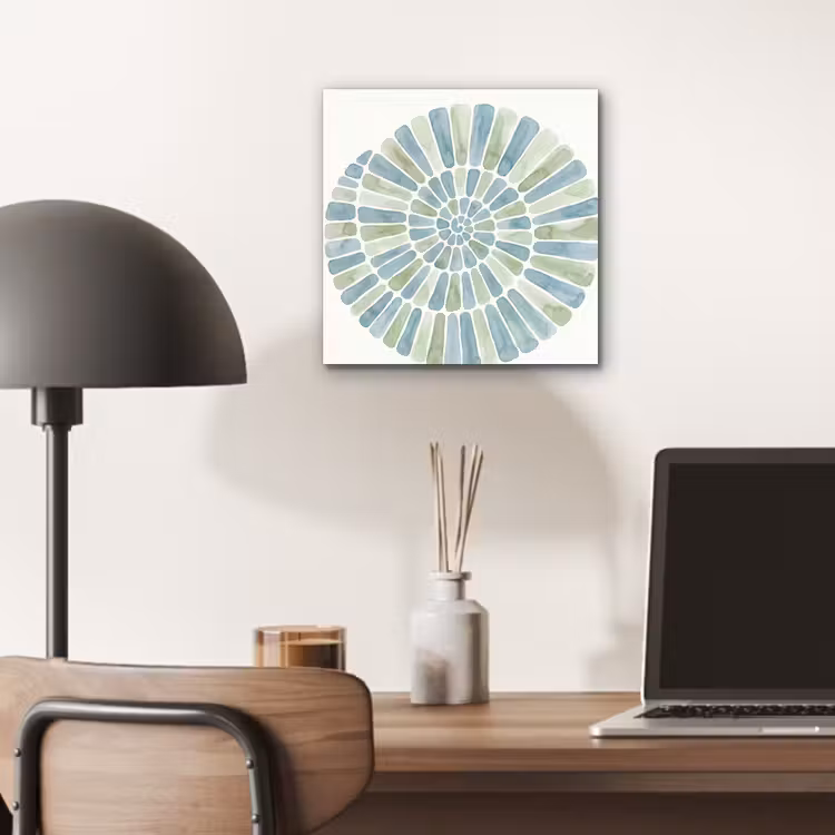 Aluminium schilderij - Abstract - Spiraal - Patroon - Modern - Blauw-Groen — 6