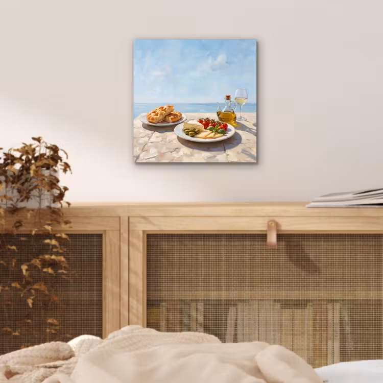 Aluminium schilderij - Eten - Middellandse Zee - Natuur - Geschilderd — 4