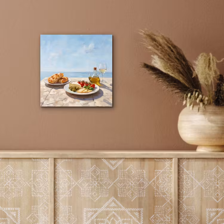 Aluminium schilderij - Eten - Middellandse Zee - Natuur - Geschilderd — 5