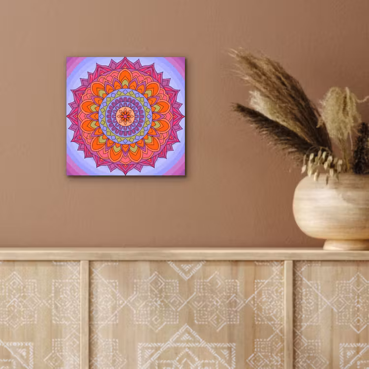Aluminium schilderij - Mandala - Cirkel - Abstract - Kleurrijk - Patroon — 5