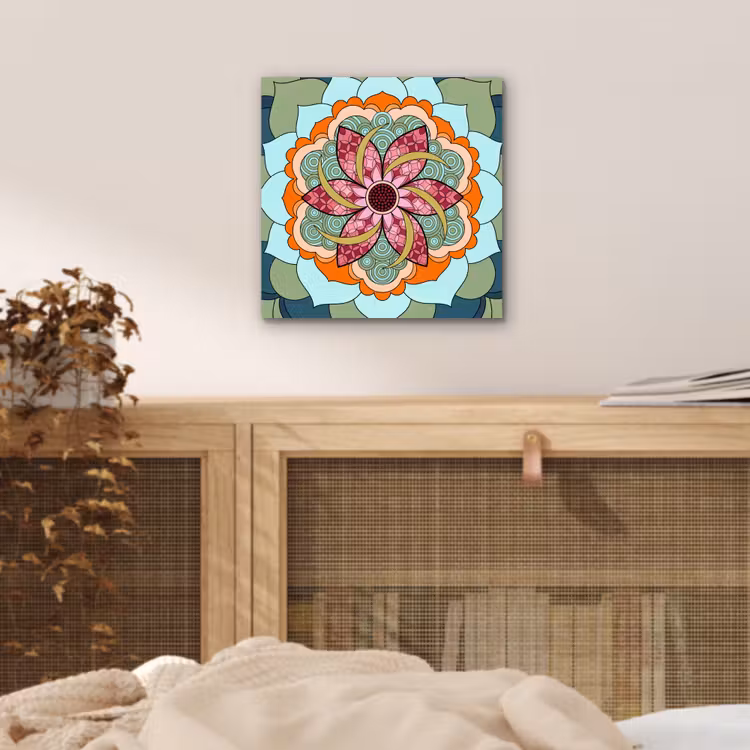 Aluminium schilderij - Mandala - Geometrisch - Kunst - Decoratief - Kleurrijk — 4