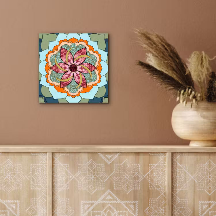 Aluminium schilderij - Mandala - Geometrisch - Kunst - Decoratief - Kleurrijk — 5
