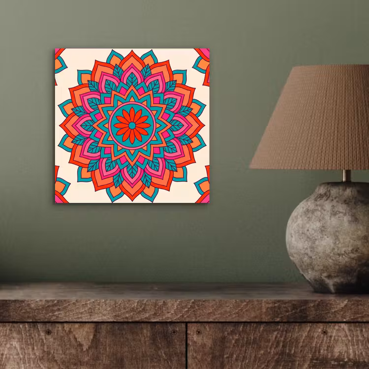 Aluminium schilderij - Mandala - Patroon - Abstract - Kleurrijk - Modern — 3