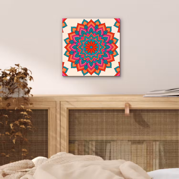 Aluminium schilderij - Mandala - Patroon - Abstract - Kleurrijk - Modern — 4