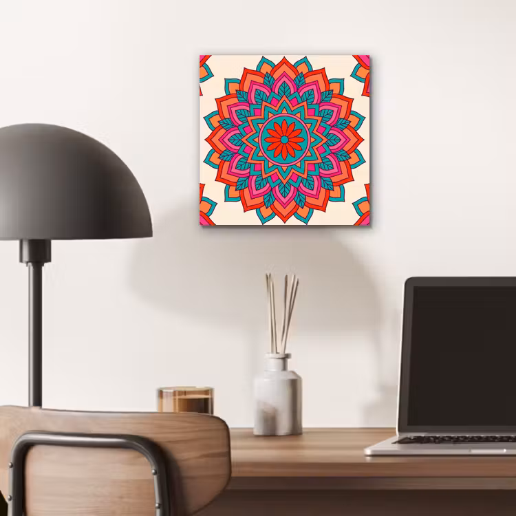 Aluminium schilderij - Mandala - Patroon - Abstract - Kleurrijk - Modern — 6