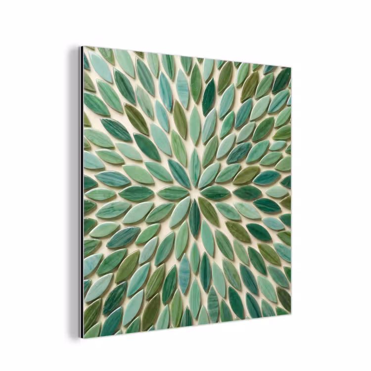 Aluminium schilderij - Patroon - Blad - Groen - Abstract — 1