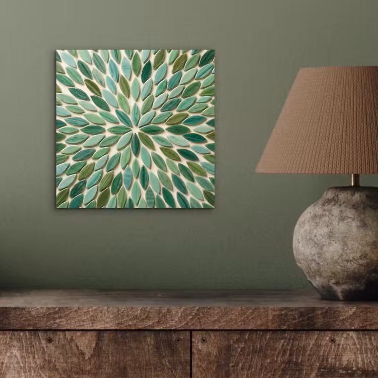 Aluminium schilderij - Patroon - Blad - Groen - Abstract — 3