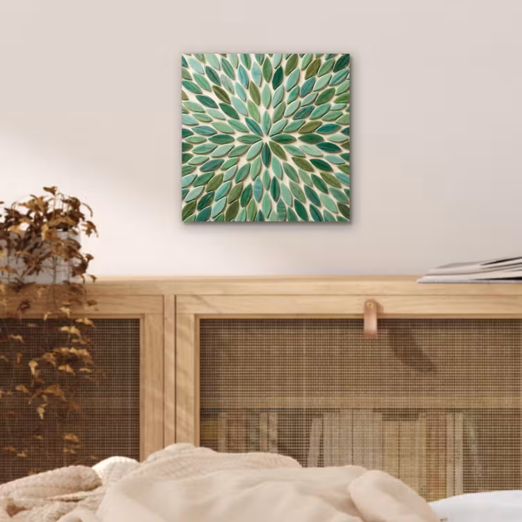 Aluminium schilderij - Patroon - Blad - Groen - Abstract — 4
