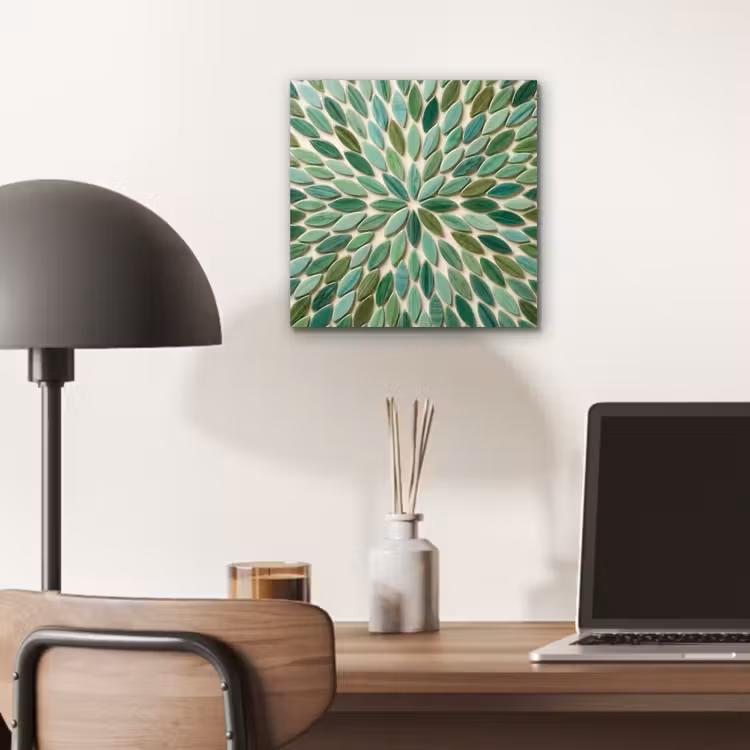 Aluminium schilderij - Patroon - Blad - Groen - Abstract — 6