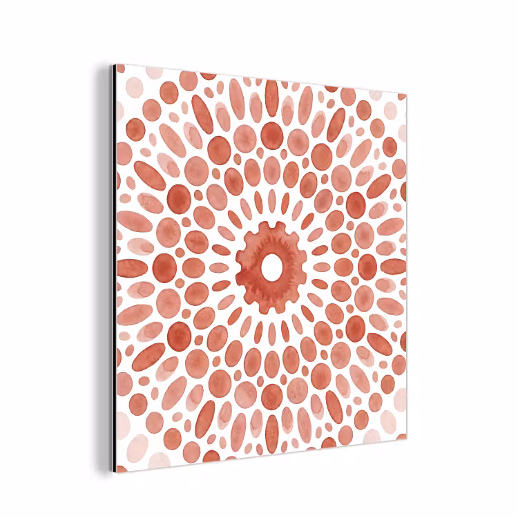 Aluminium schilderij - Patroon - Cirkels - Abstract - Modern - Rood — 1