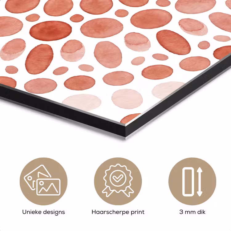 Aluminium schilderij - Patroon - Cirkels - Abstract - Modern - Rood — 7