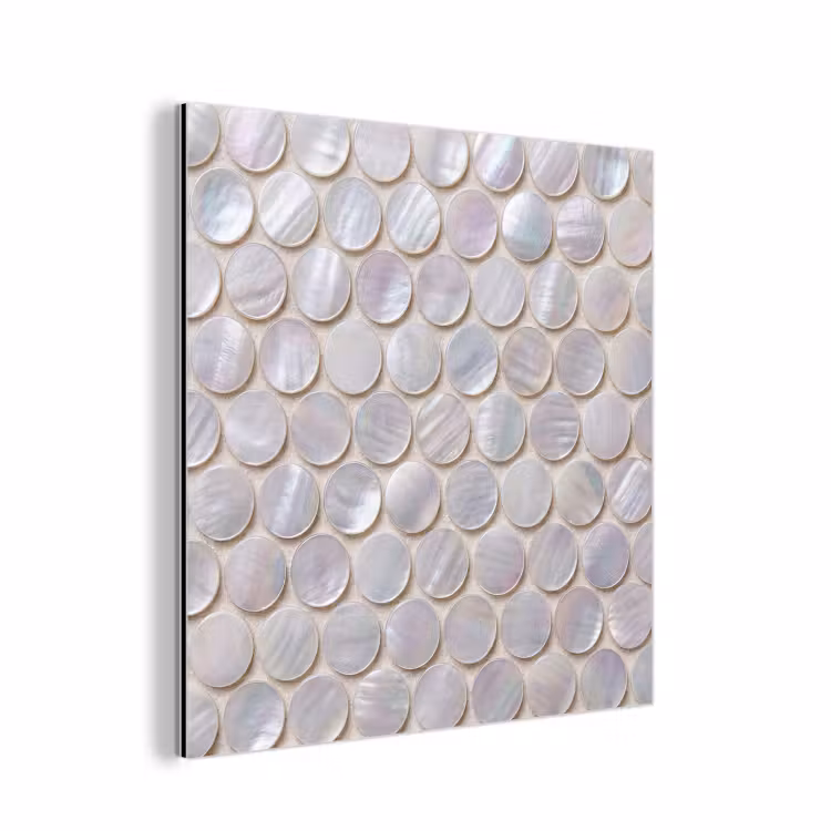 Aluminium schilderij - Patroon - Cirkels - Abstract - Modern - Wit — 1