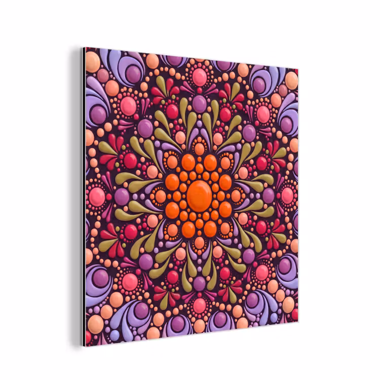 Aluminium schilderij - Patroon - Stippen - Abstract - Modern - Kleurrijk — 1