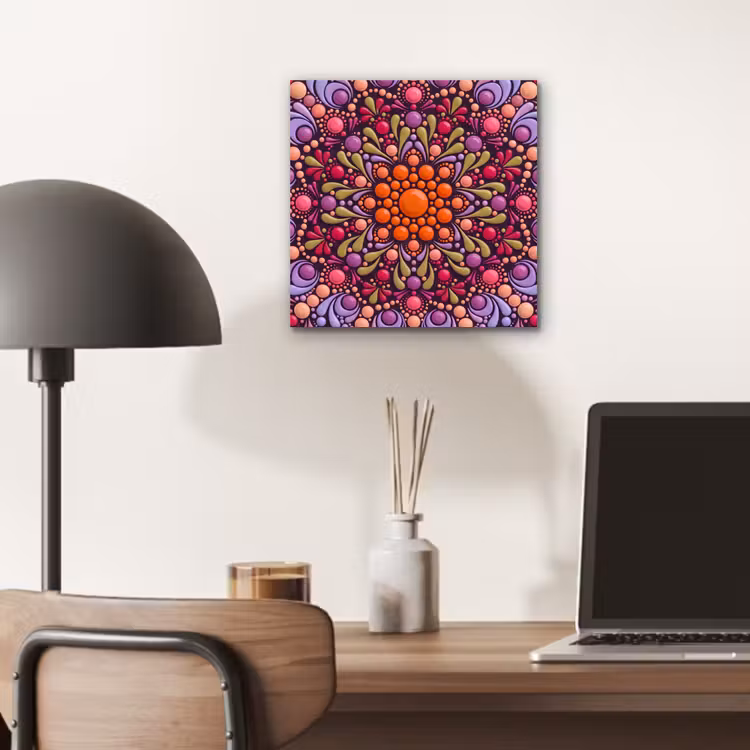 Aluminium schilderij - Patroon - Stippen - Abstract - Modern - Kleurrijk — 6
