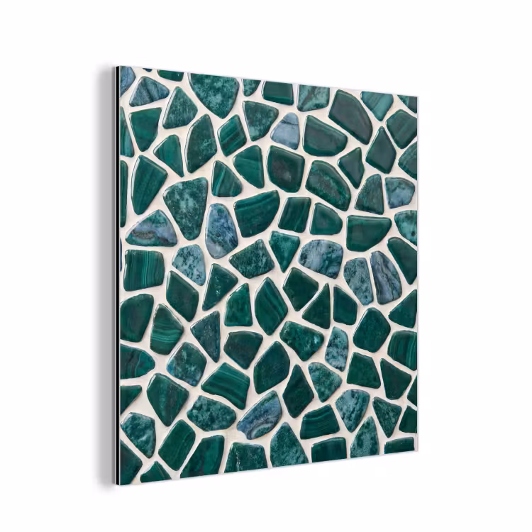 Aluminium schilderij - Textuur - Steen - Groen - Abstract - Patroon — 1
