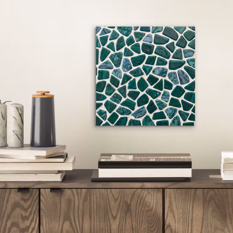 Aluminium schilderij - Textuur - Steen - Groen - Abstract - Patroon — 2