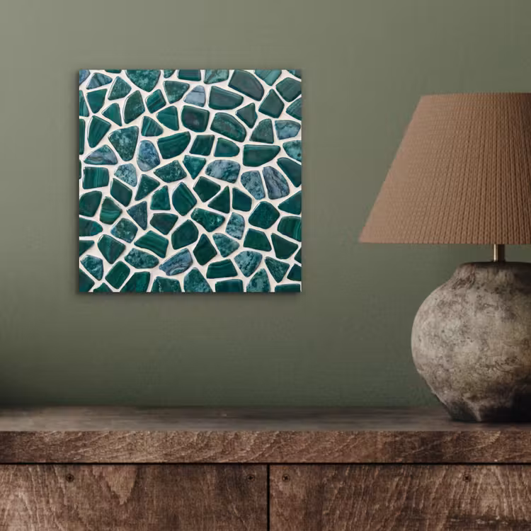 Aluminium schilderij - Textuur - Steen - Groen - Abstract - Patroon — 3