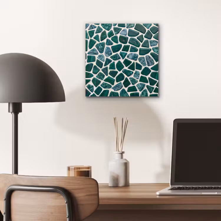 Aluminium schilderij - Textuur - Steen - Groen - Abstract - Patroon — 6