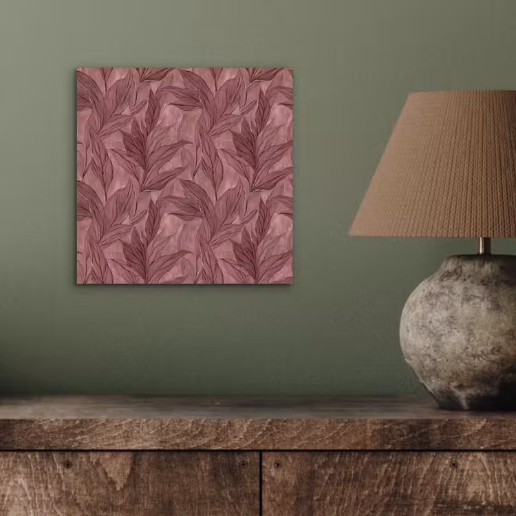 Aluminium schilderij - Bladeren - Patroon - Paars — 3