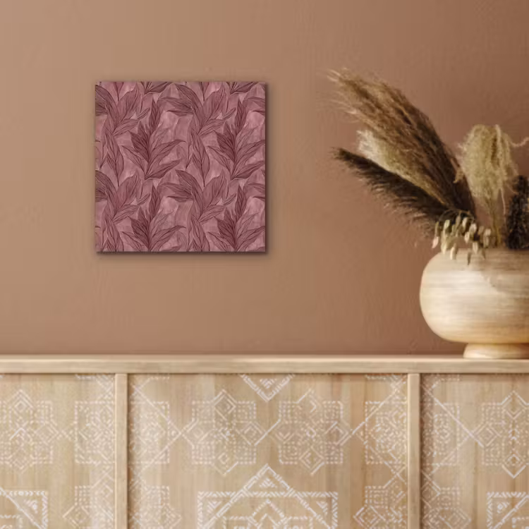 Aluminium schilderij - Bladeren - Patroon - Paars — 5