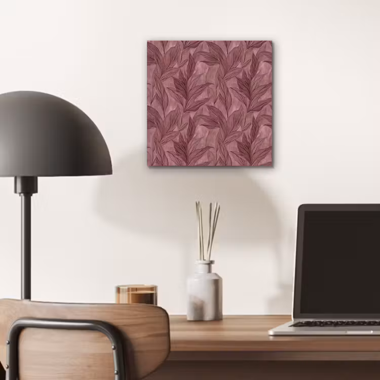 Aluminium schilderij - Bladeren - Patroon - Paars — 6