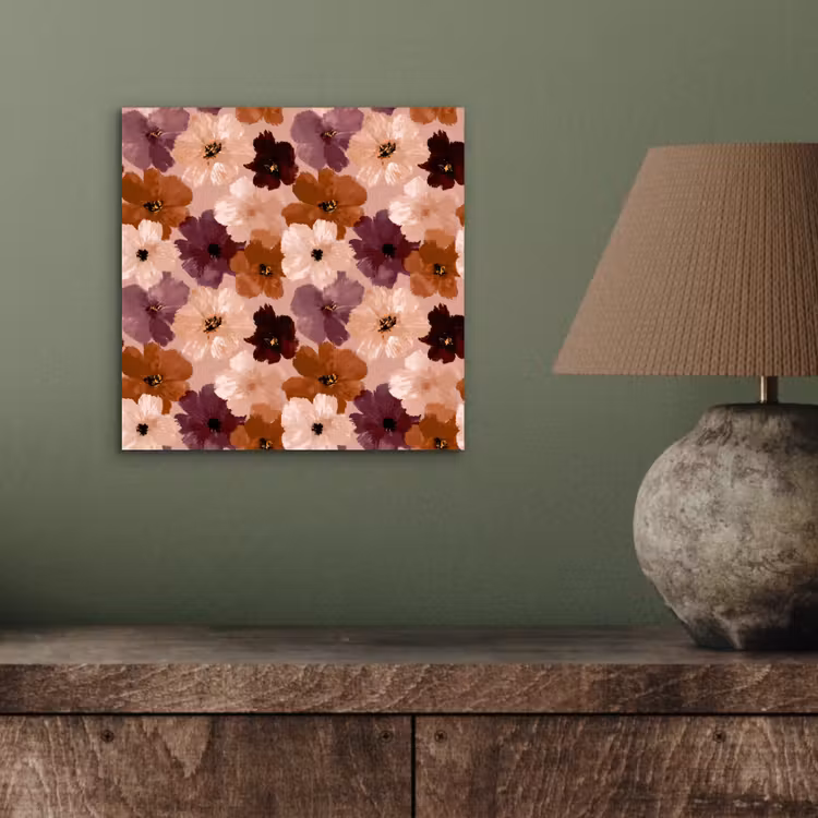 Aluminium schilderij - Bloemen - Abstract - Aardetinten — 3
