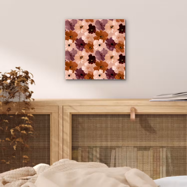 Aluminium schilderij - Bloemen - Abstract - Aardetinten — 4