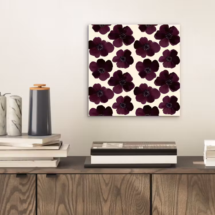 Aluminium schilderij - Bloemen - Aquarel - Paars — 2