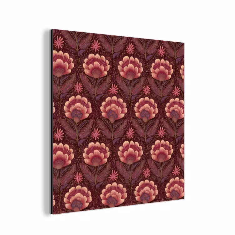 Aluminium schilderij - Bloemen - Waaier - Paars — 1