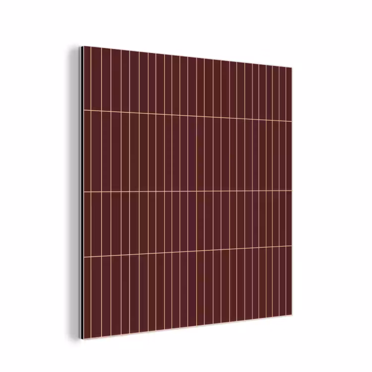 Aluminium schilderij - Lijnen - Patroon - Bordeaux — 1