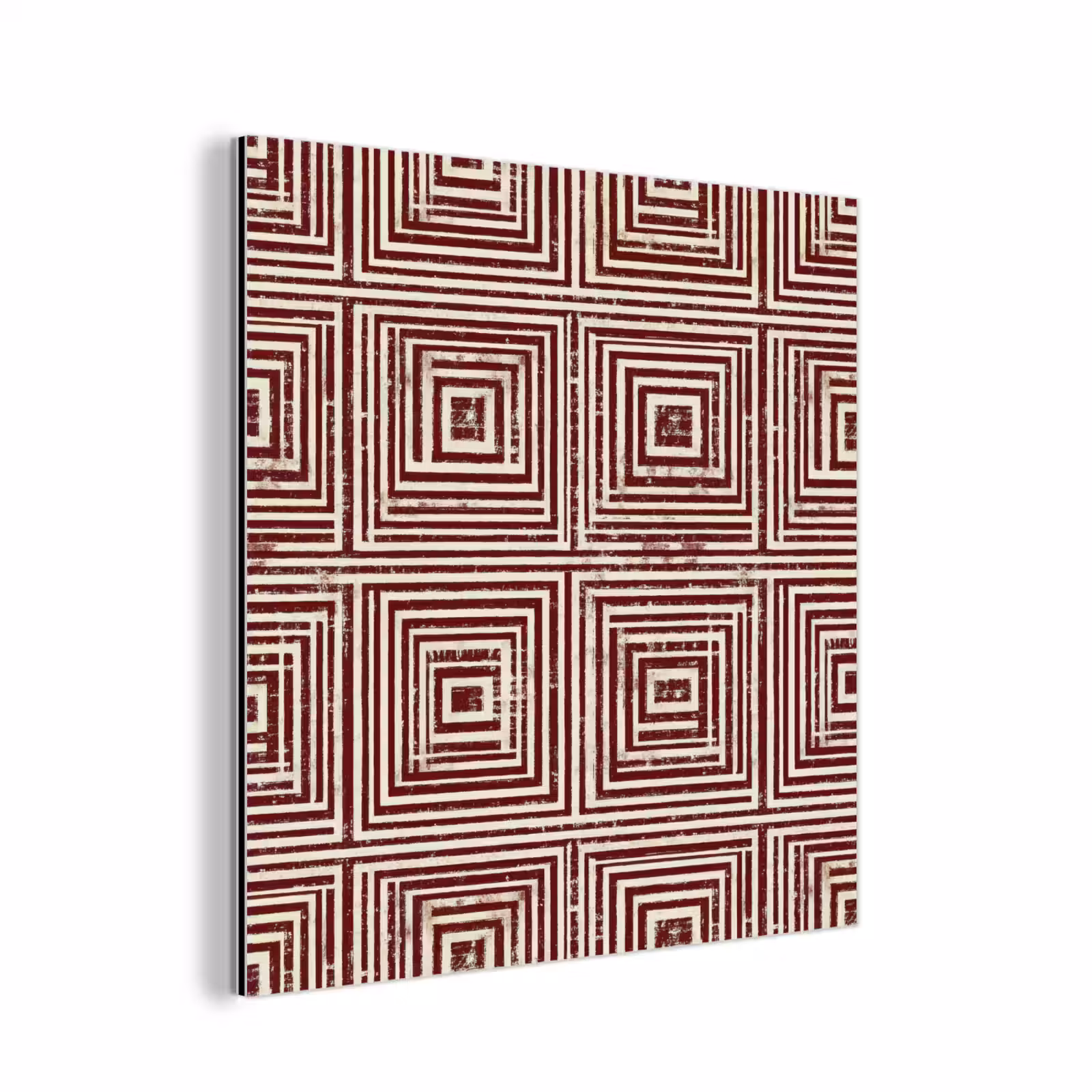 Aluminium schilderij - Geometrisch - Patroon - Rood — 1