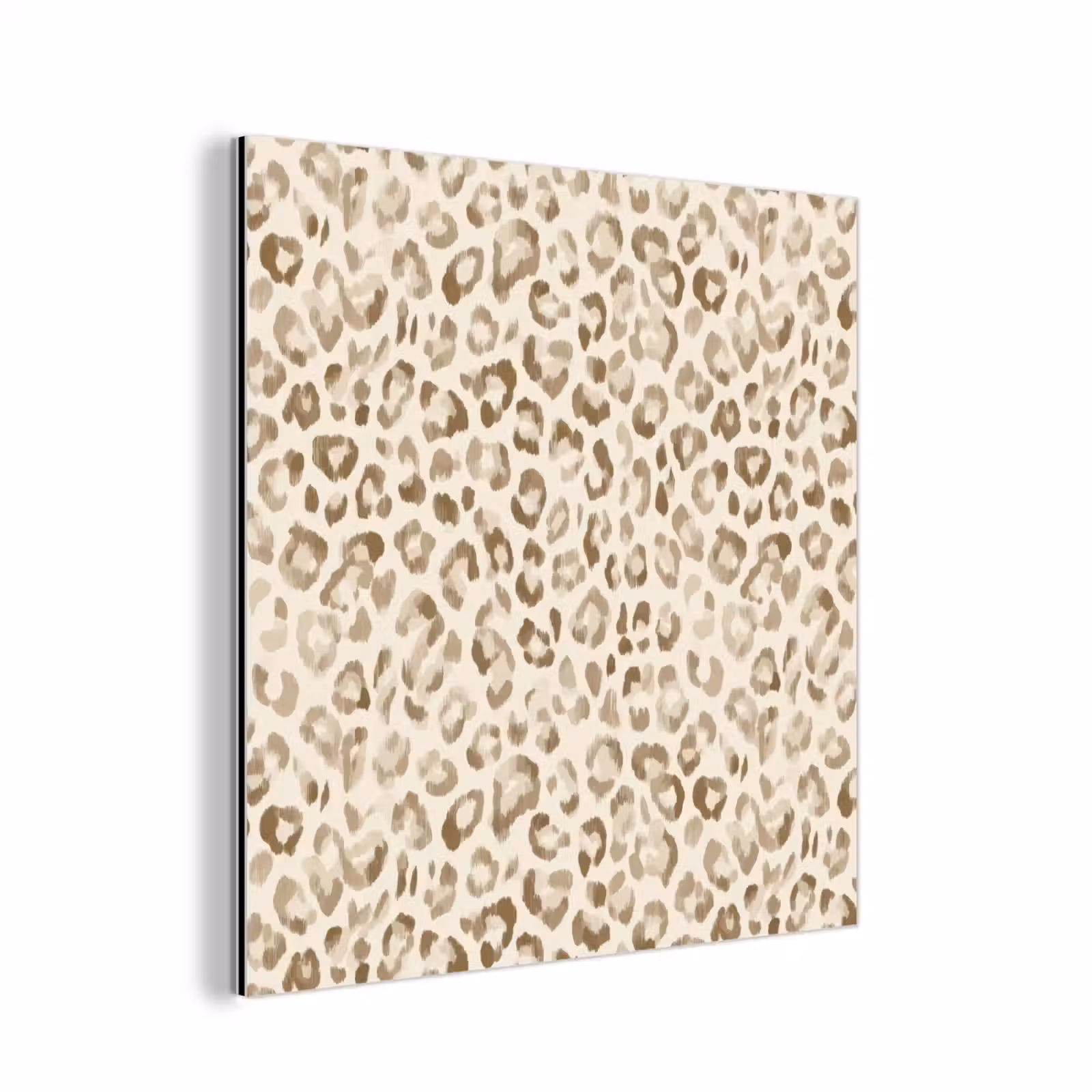 Aluminium schilderij - Luipaard - Klassiek - Beige — 1