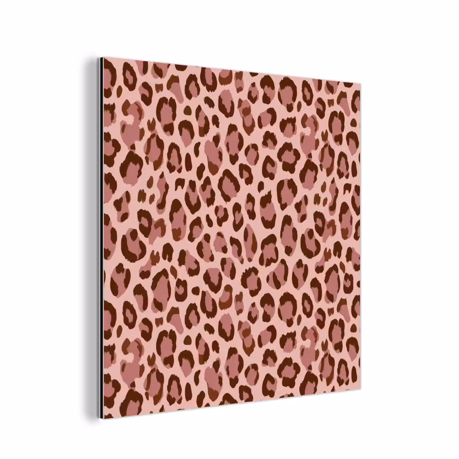 Aluminium schilderij - Luipaard - Patroon - Roze — 1