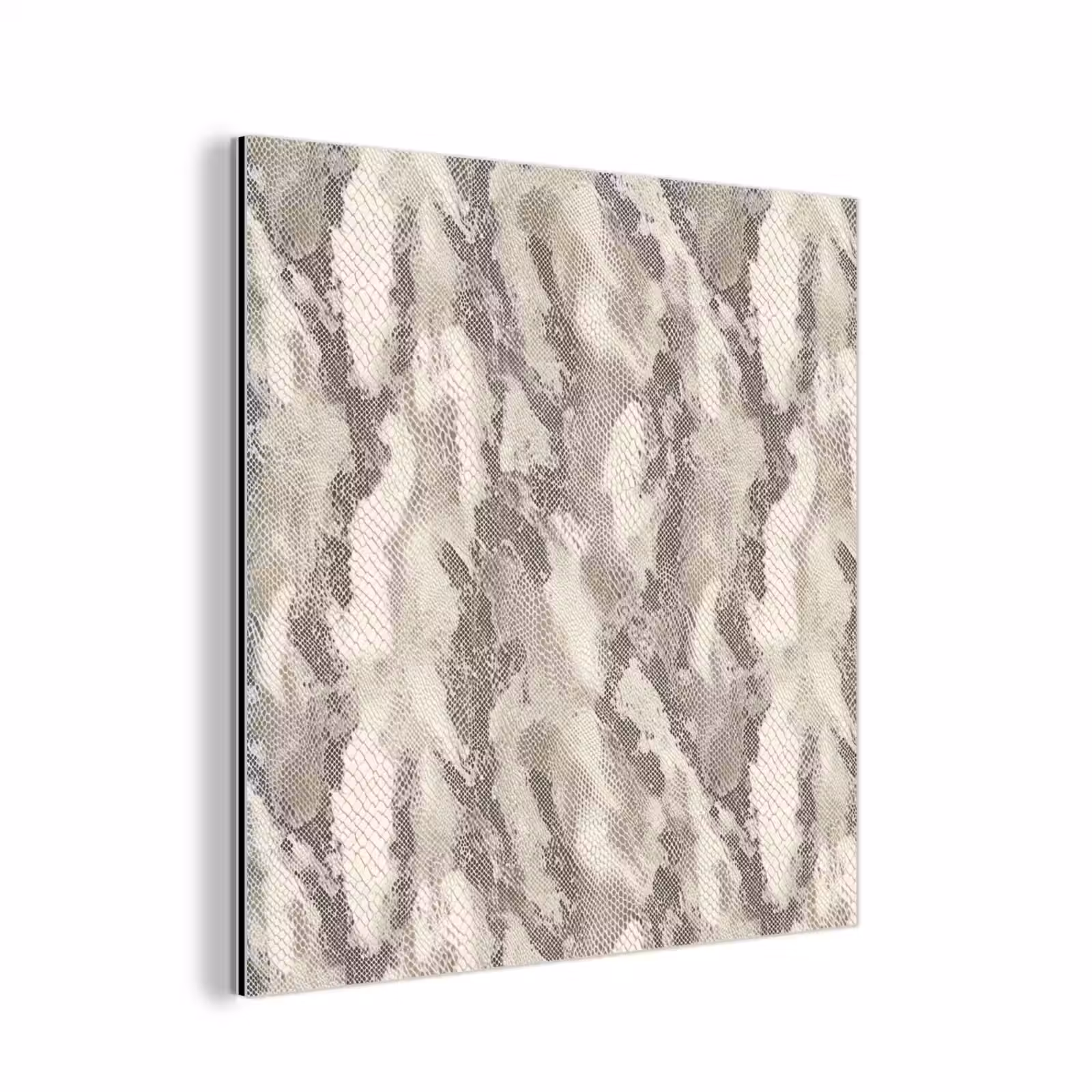Aluminium schilderij - Slang - Patroon - Taupe — 1