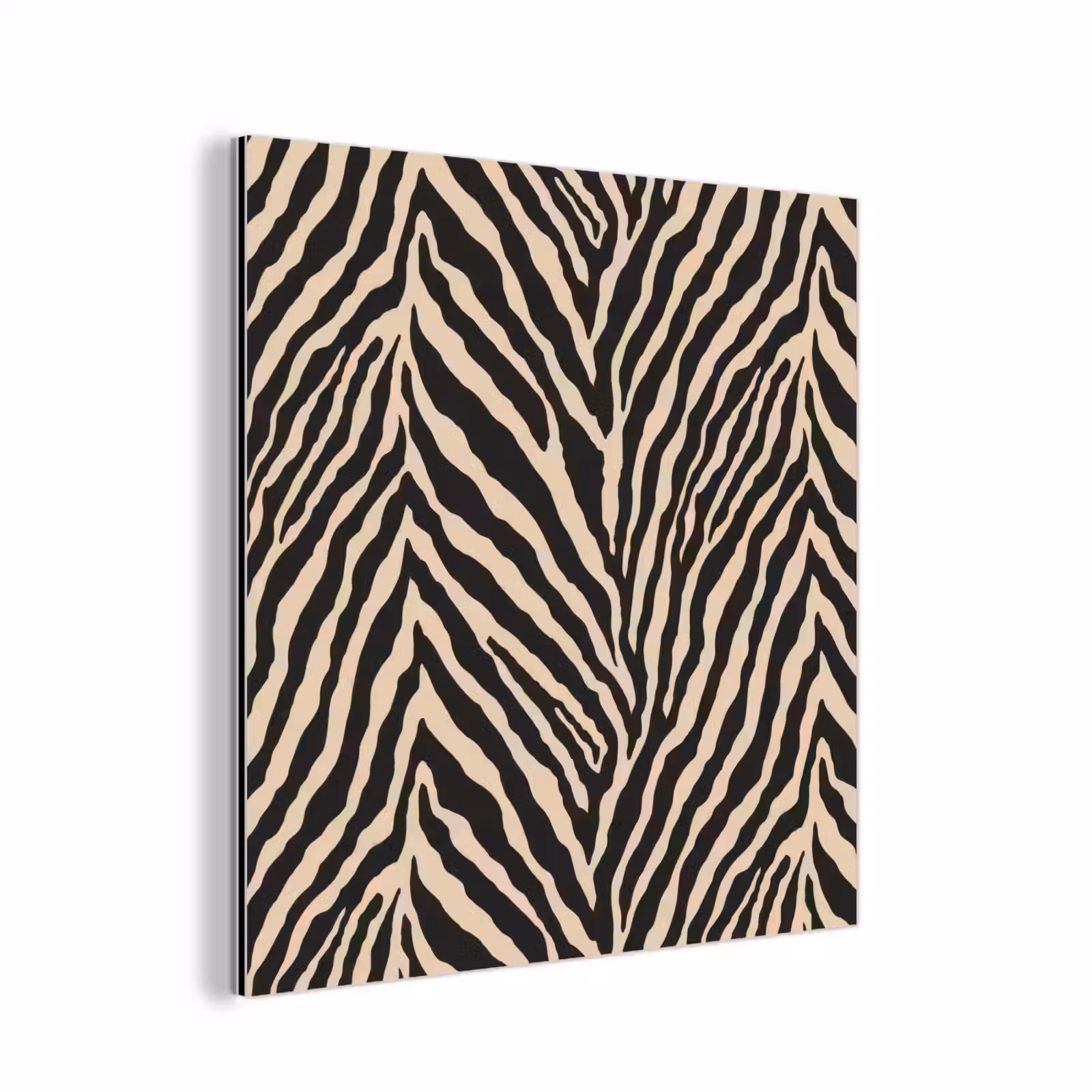 Aluminium schilderij - Zebra - Klassiek - Zwart — 1