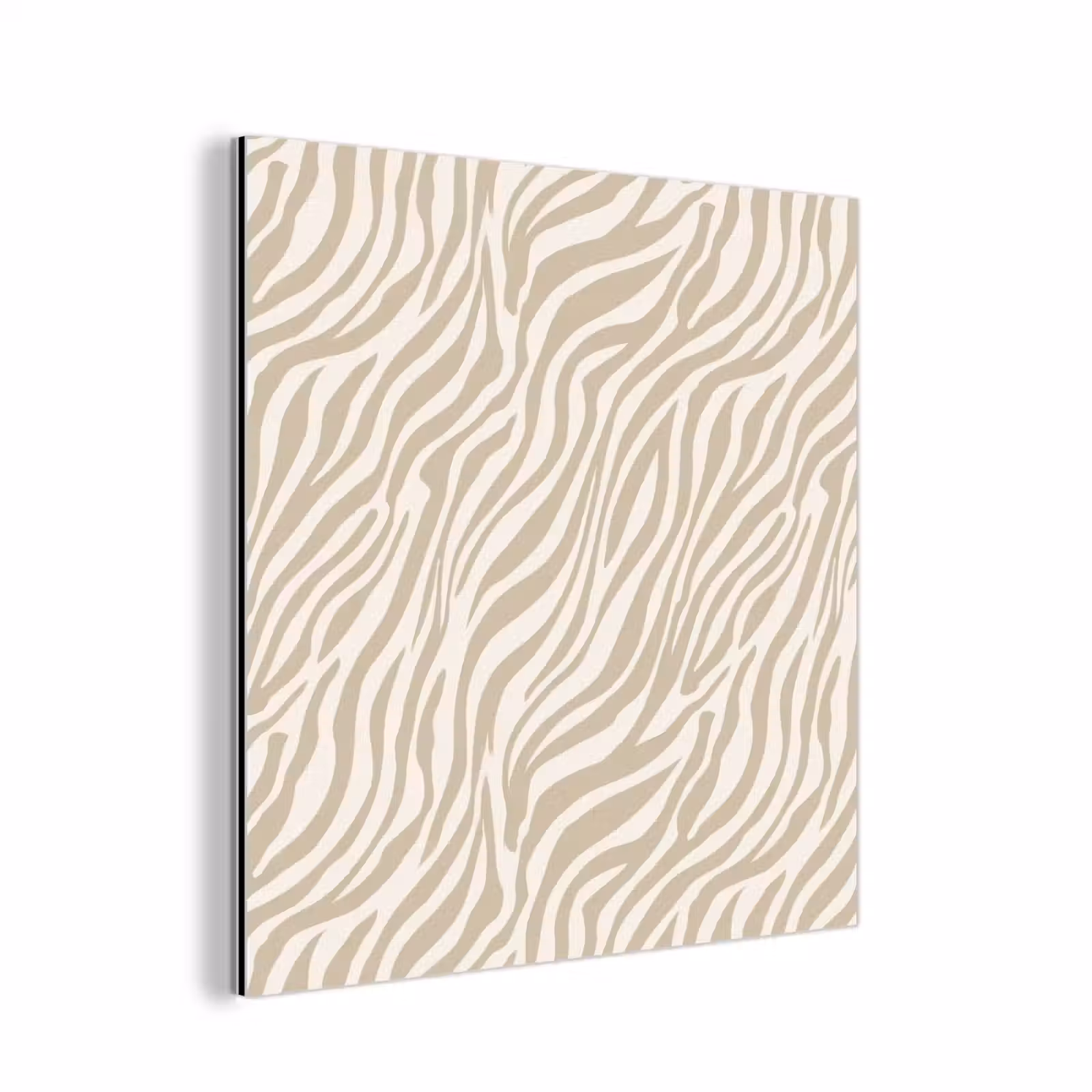 Aluminium schilderij - Zebra - Patroon - Beige — 1