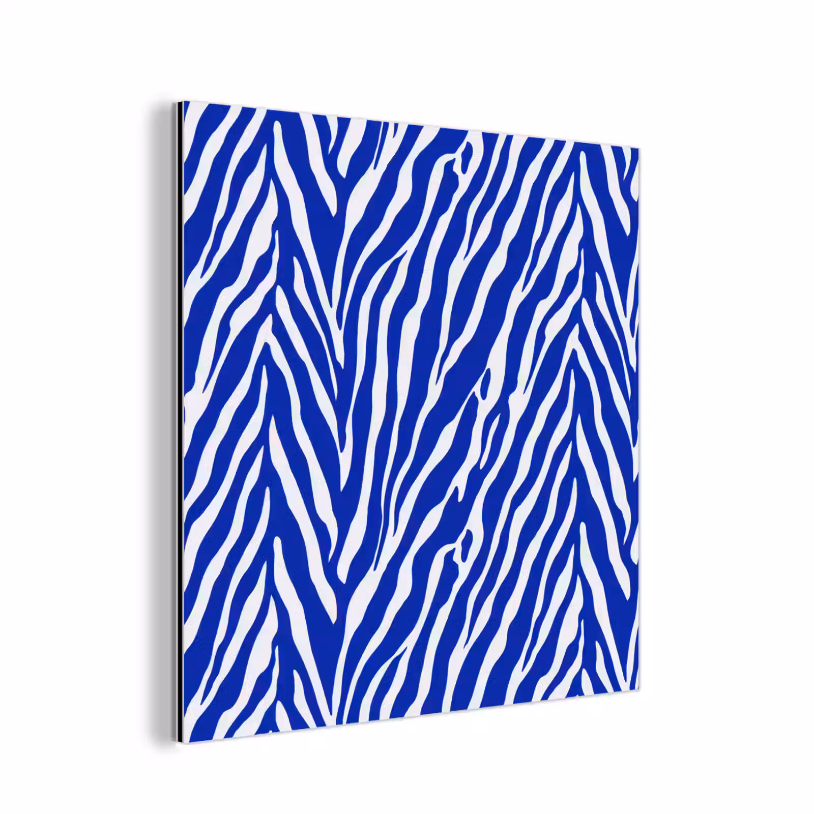 Aluminium schilderij - Zebra - Patroon - Kobalt - Blauw — 1