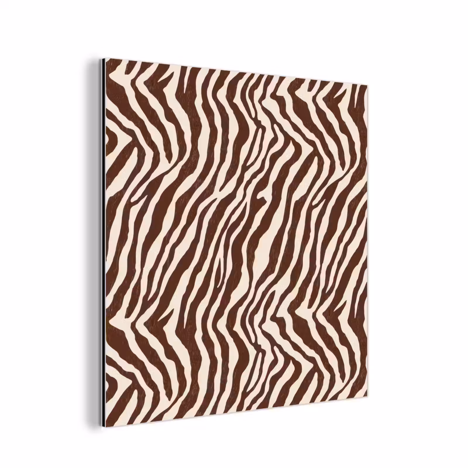 Aluminium schilderij - Zebra - Patroon - Zwart - Wit — 1