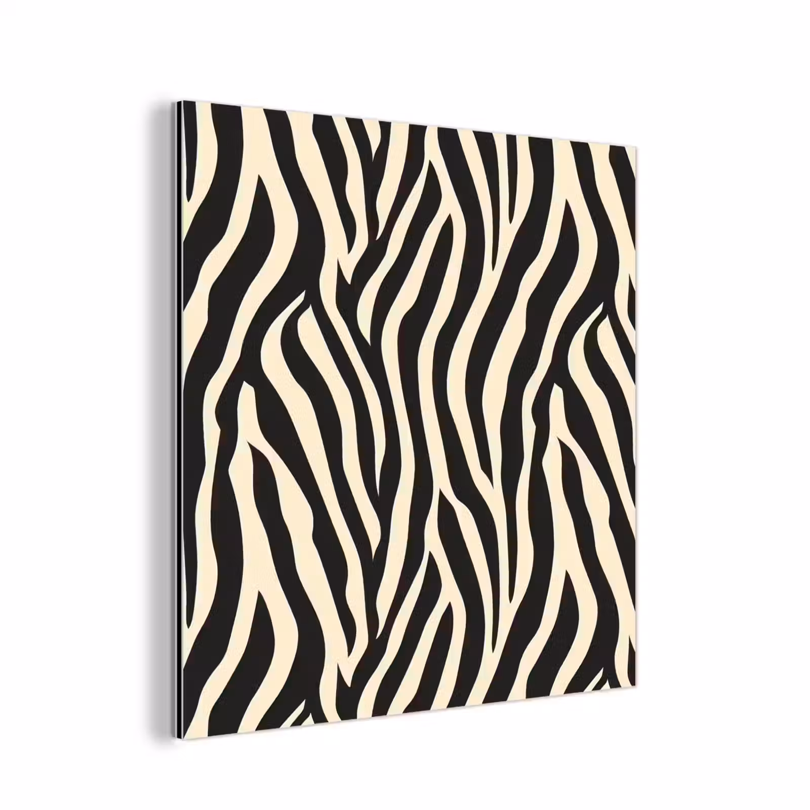 Aluminium schilderij - Zebra - Print - Klassiek - Zwart — 1