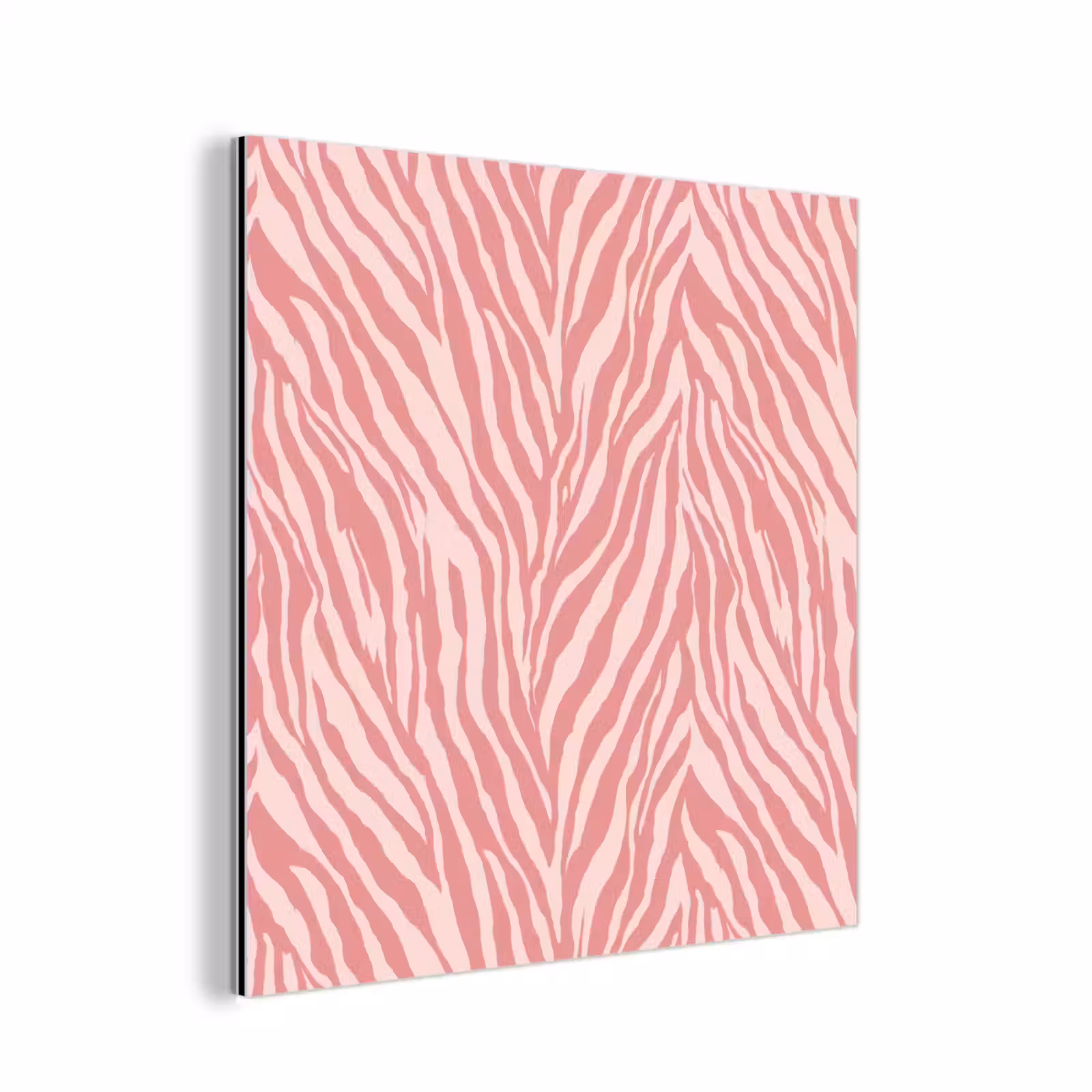 Aluminium schilderij - Zebra - Print - Roze — 1