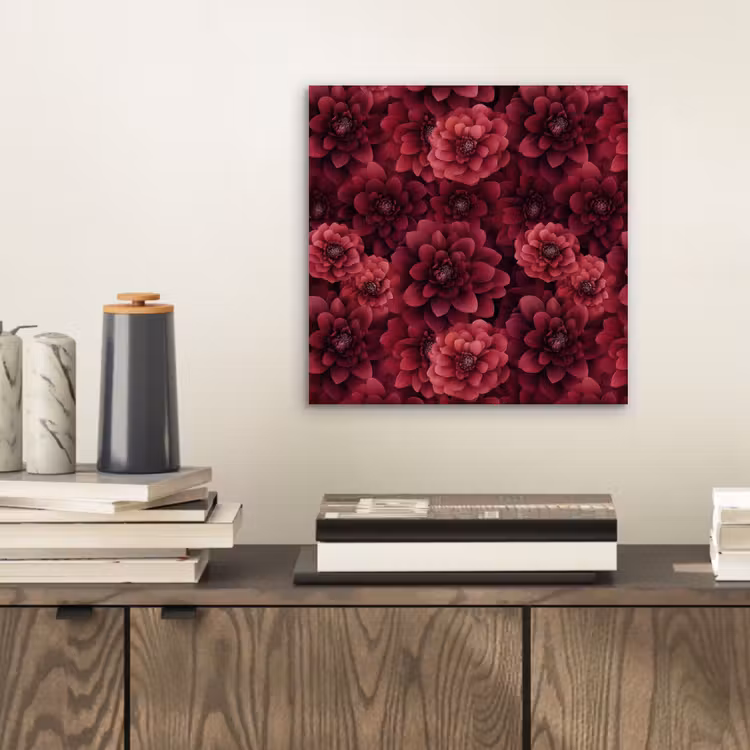 Aluminium schilderij - Dahlias - Bloemen - Rood — 2