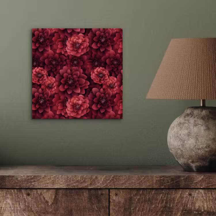 Aluminium schilderij - Dahlias - Bloemen - Rood — 3