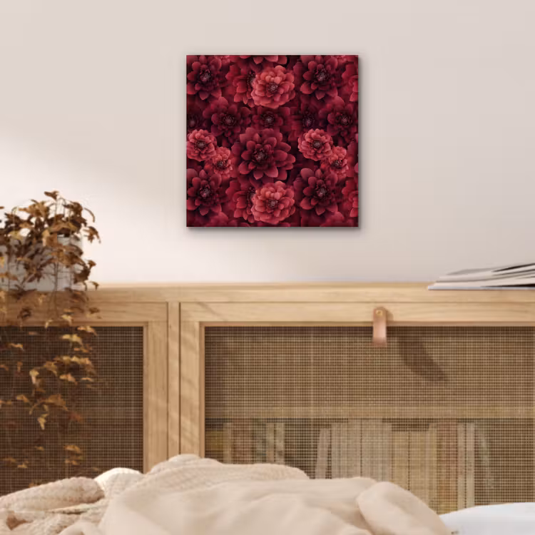 Aluminium schilderij - Dahlias - Bloemen - Rood — 4
