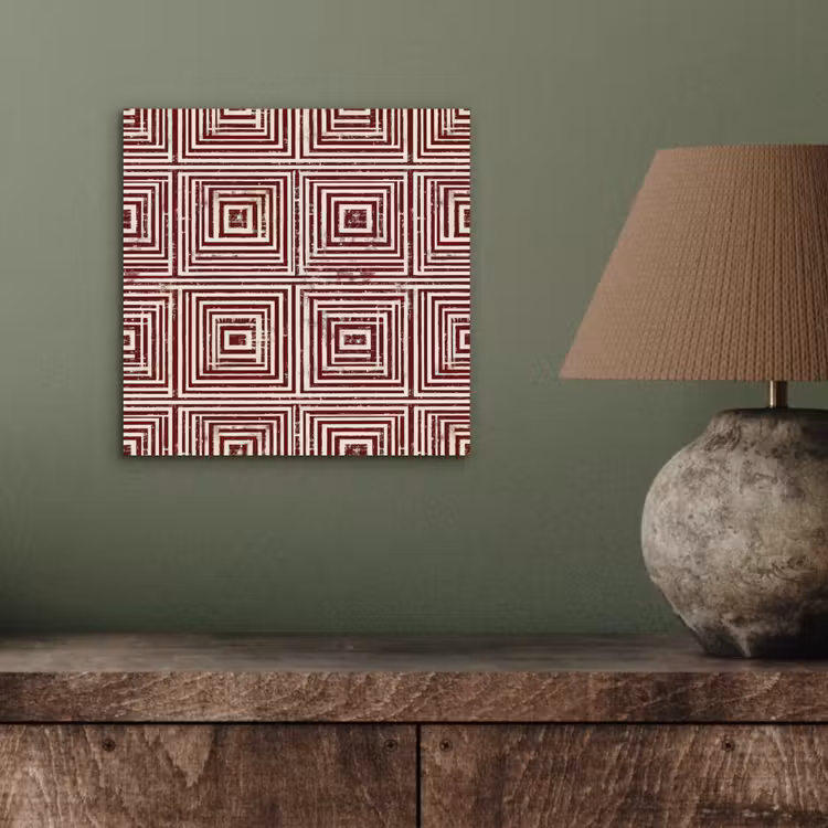 Aluminium schilderij - Geometrisch - Patroon - Rood — 3