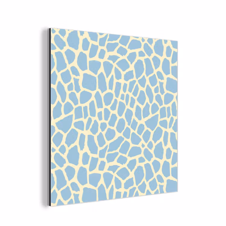 Aluminium schilderij - Giraf - Modern - Blauw — 1