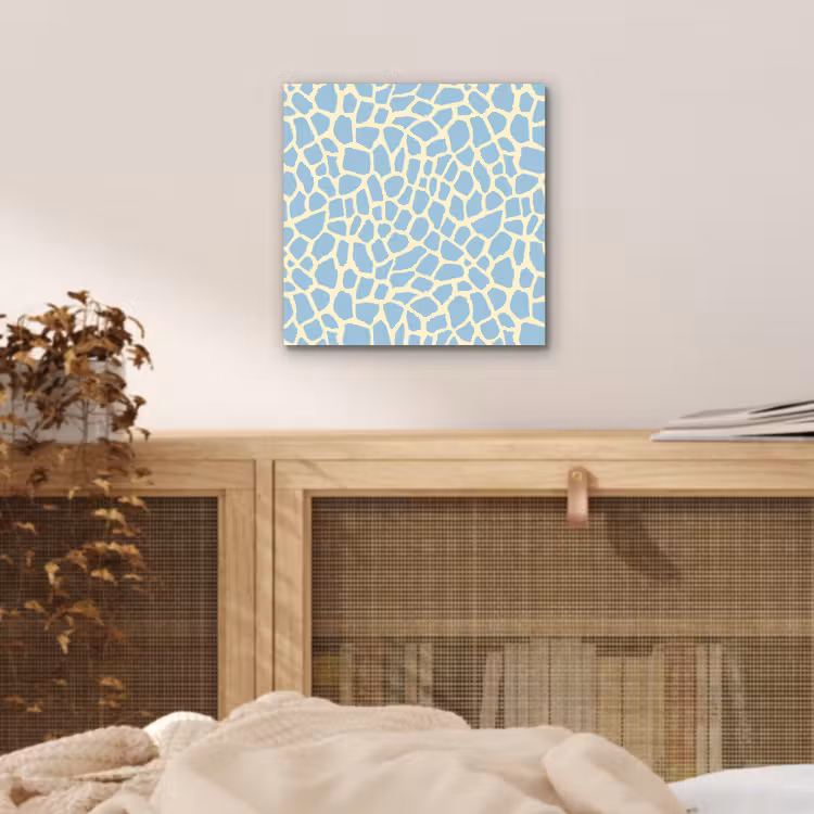 Aluminium schilderij - Giraf - Modern - Blauw — 4