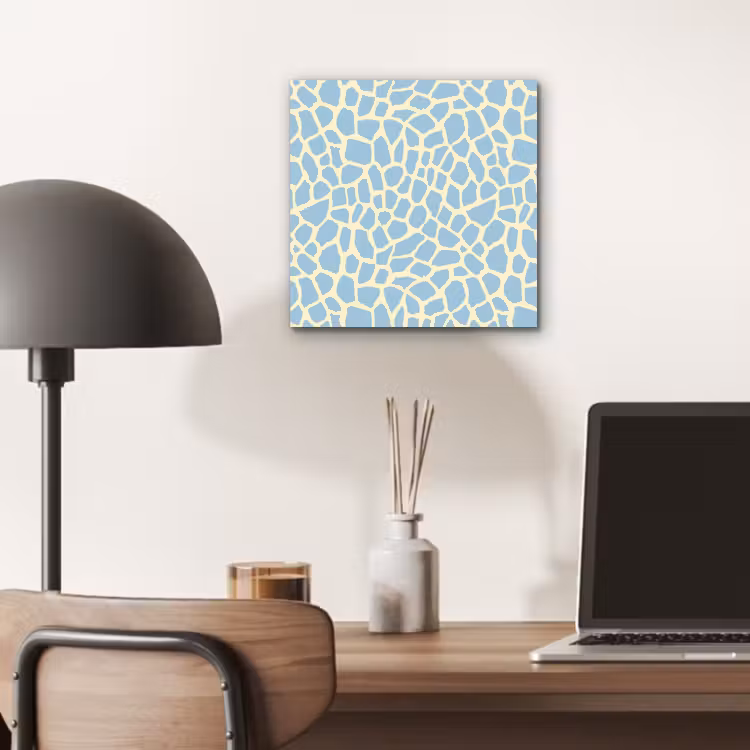 Aluminium schilderij - Giraf - Modern - Blauw — 6