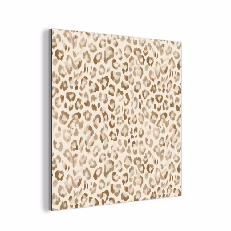 Aluminium schilderij - Luipaard - Klassiek - Beige — 1